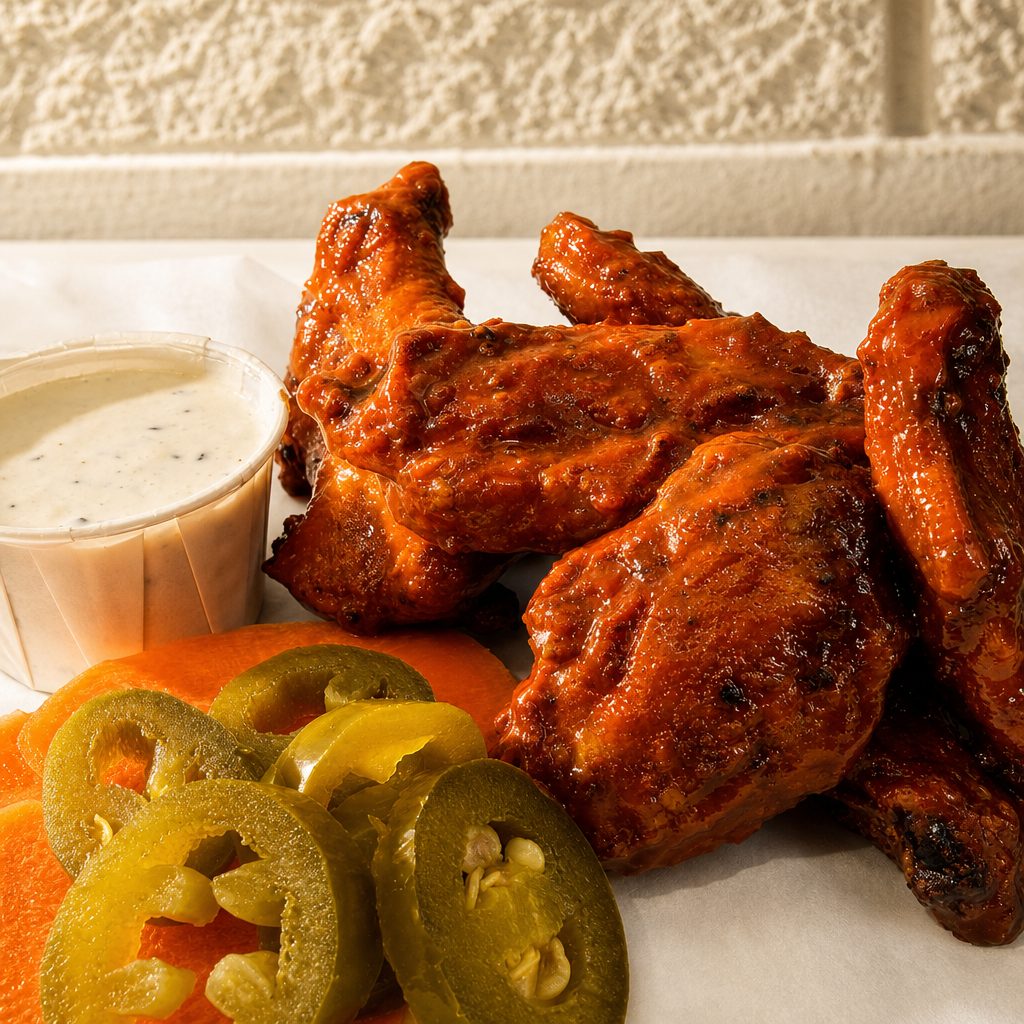 Smoked and Fried wings.